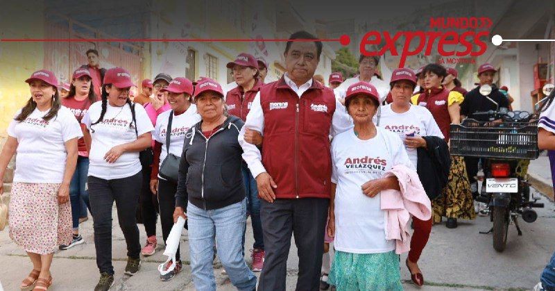 Andrés Velázquez recibe apoyo de Cubitos durante recorrido